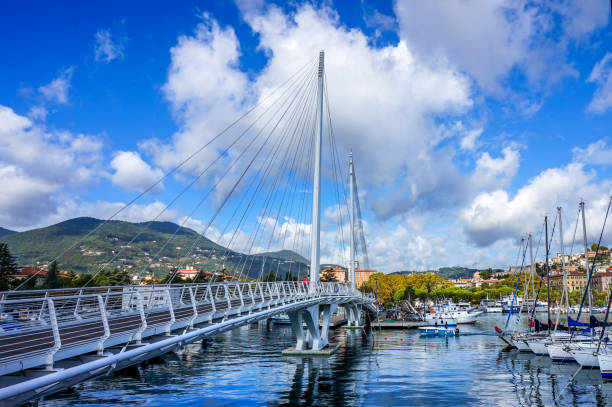 ponte thaon di revel brigde in la spezia liguria italy - la spezia foto e immagini stock