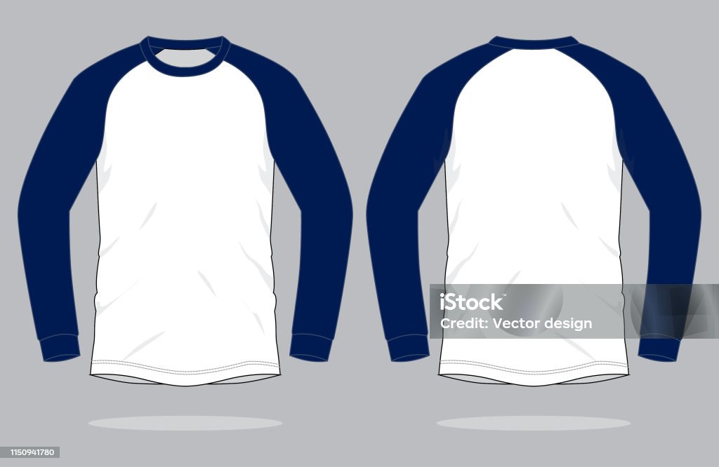 template navy blue long sleeve shirt