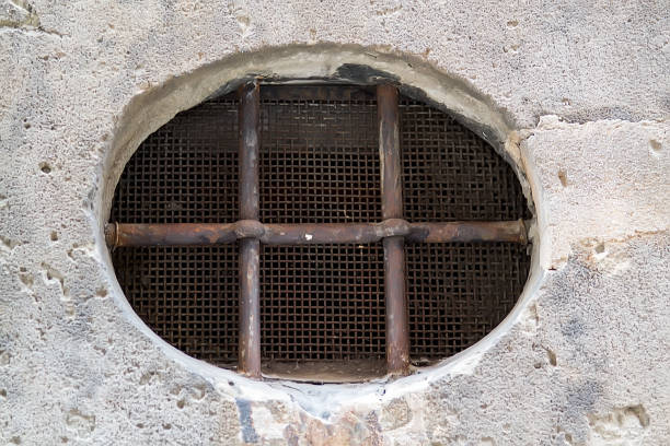 Free Stock Photo of Rusted iron window grill with circular pattern ...