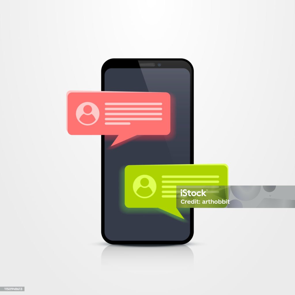 Message Text Stock Phone Text Message Stock Illustration - Download Image Now - Advice ...