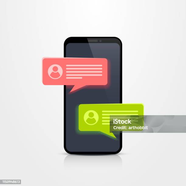 Text Message Inage Phone Text Message Stock Illustration - Download Image Now - Advice ...