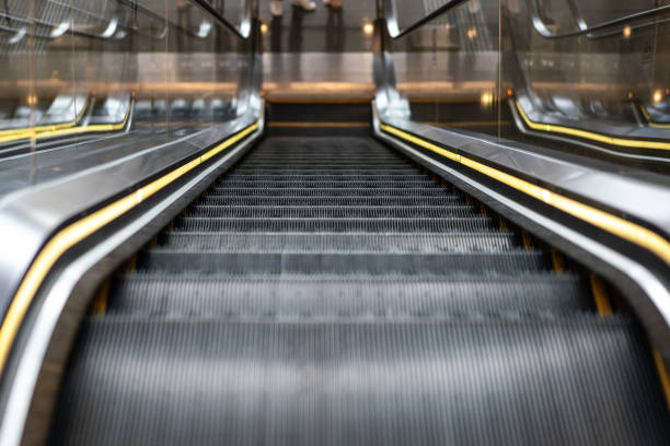 istock Moving escalator in a shopping mall 1150952201