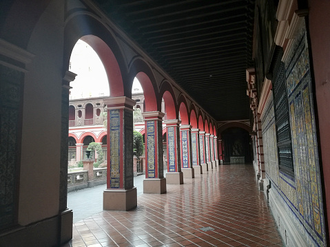 Cloister in Convent of Santo Domingo, Lima, Peru. Colonial