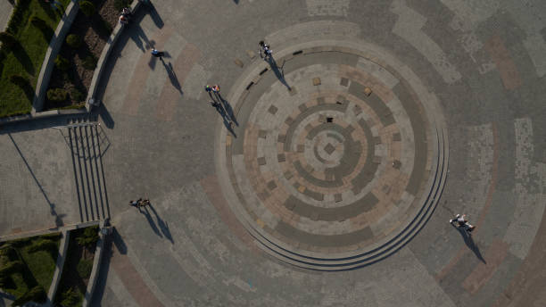 istock Modern life and rest in the city, top view. 1150955003