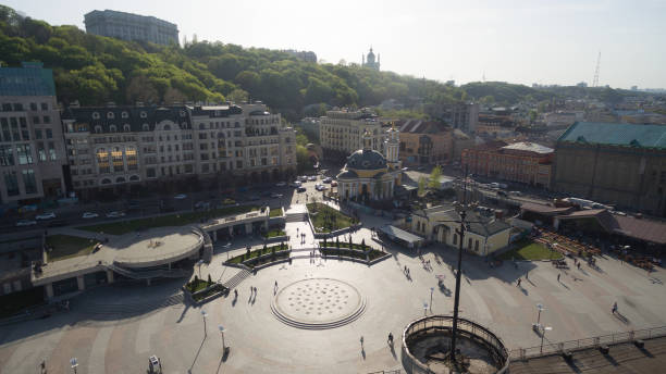 istock Modern life and rest in the city, top view. 1150955721
