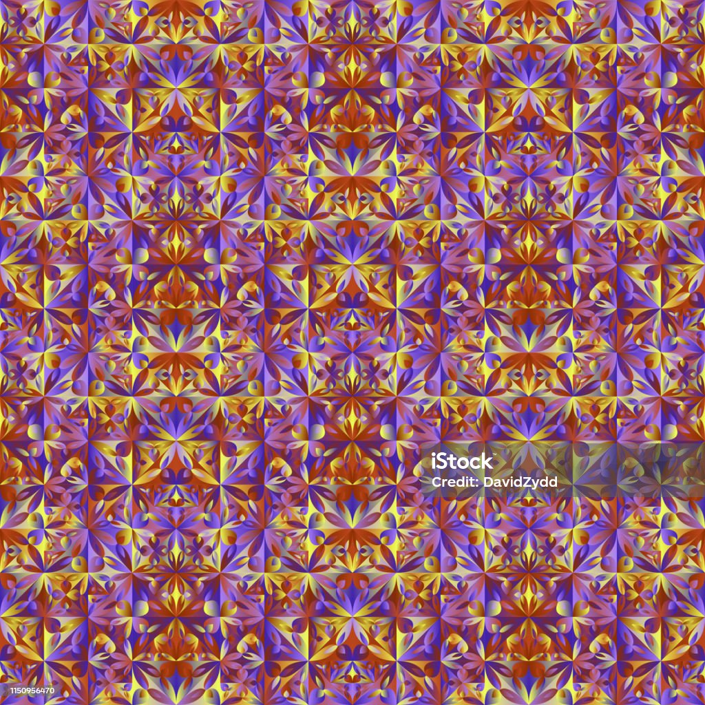Triangular Flower Pattern Abstract Triangular Flower Pattern Background Seamless Vector Design ...