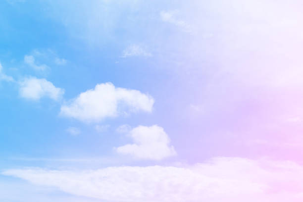 istock Beautiful Blue Sky with Pink Clouds Nature Background. Pastel Cloudy Landscape Great for Any Use. 1150958362