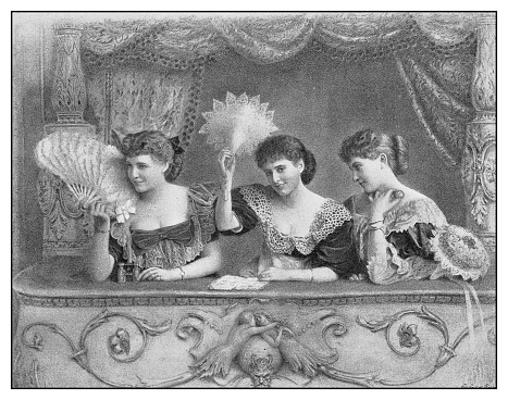 Antique illustration: The opera box