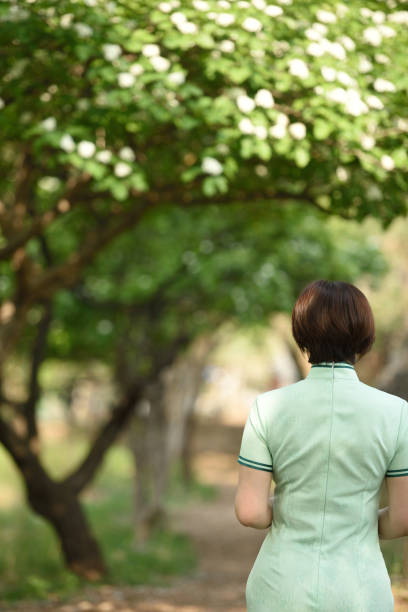 istock Traditional Chinese clothing is displayed under the hawthorn tree 1150964231