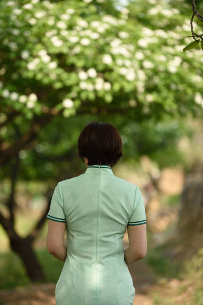 istock Traditional Chinese clothing is displayed under the hawthorn tree 1150964416