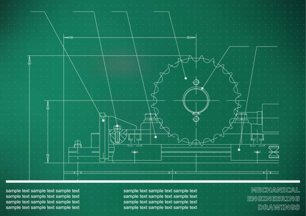 механические рисунки. инженерный иллюстрационный фон - blueprint electrical component engineer plan stock illustrations