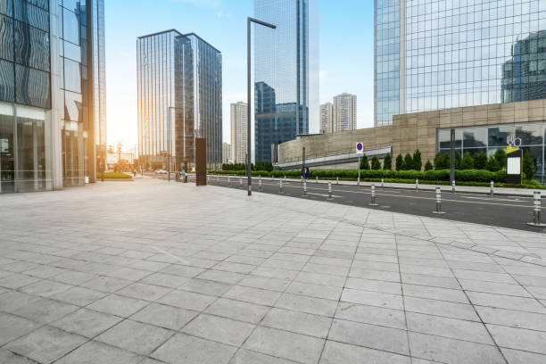istock Empty floor and modern office building i ,chongqing,china 1150971315