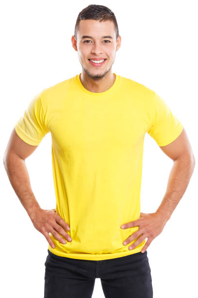istock Young latin man smiling happy portrait people isolated on white 1150976324