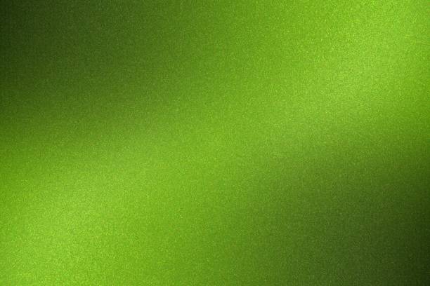 istock Glowing brushed green metal wall surface, abstract texture background 1150976424