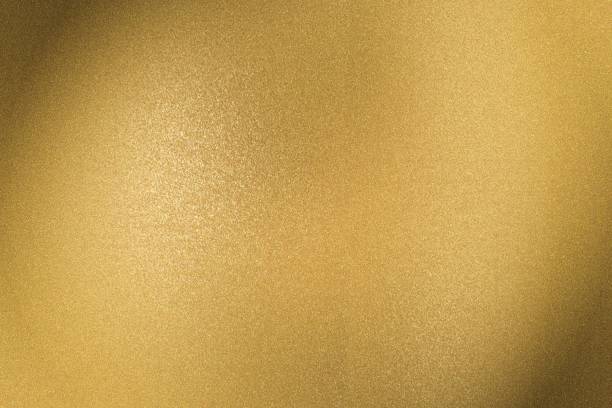istock Brushed golden metal sheet surface, abstract texture background 1150976434