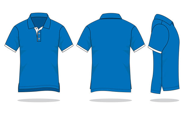 polo shirt vector untuk template - kemeja polo ilustrasi stok