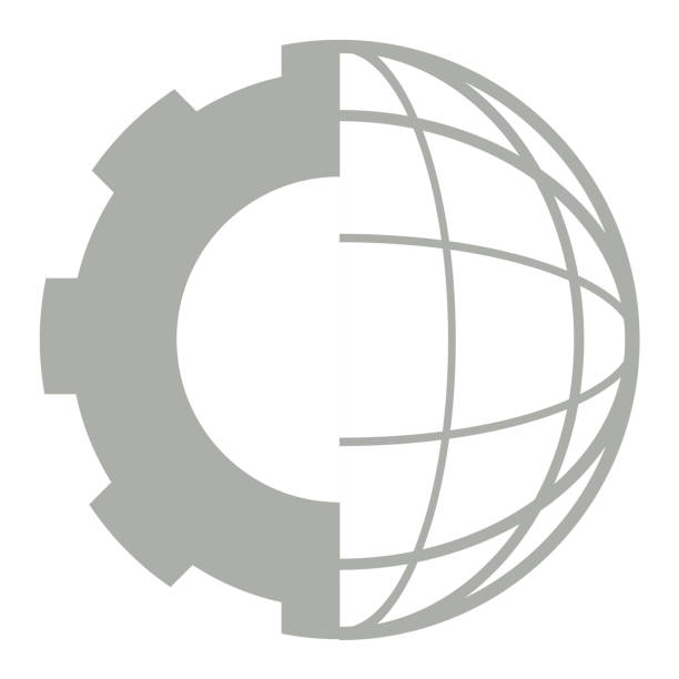 Mixed web icon with a gear symbol Mixed web icon with a gear symbol - Vector java colombia stock illustrations