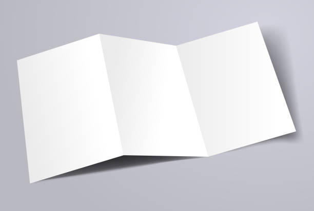 trifold A4 brochure template blank A4 trifold brochure template a4 paper stock illustrations
