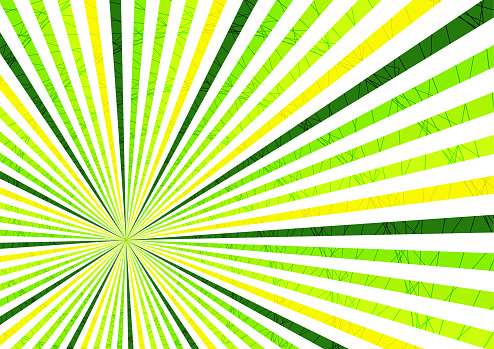 Striped abstract background, bright colored rays emanating from the center. Vector illustration for your design.