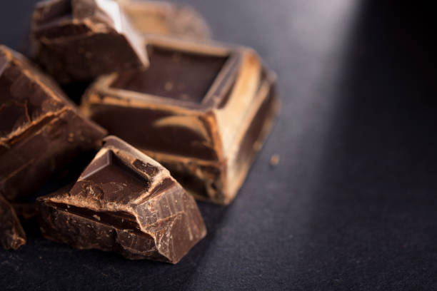 istock Pieces of tasty black chocolate 1150995989