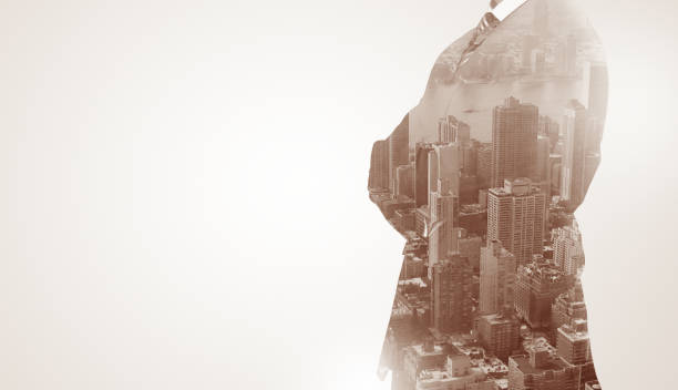 istock Man standing with black keyhole on his back 1150997826