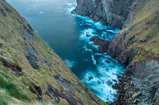 Steep Cliffs Down to the Sea on Clare Island