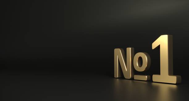 istock Golden 3d sign number one background 1151000977