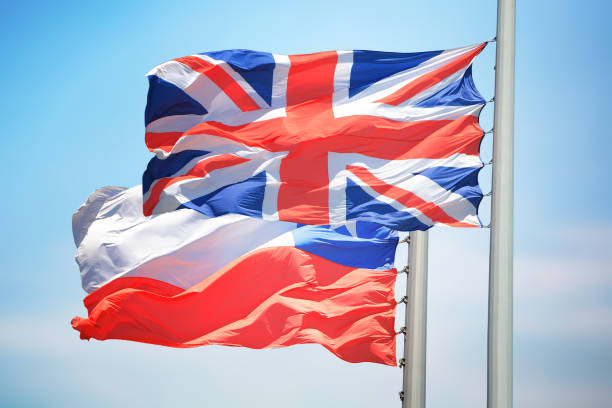 istock The British flag and flag of Chile 1151005008