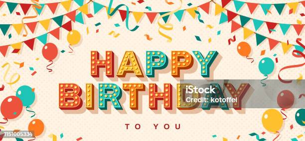 Kartka Z Życzeniami Na Życzenia Urodzinowe - Stockowe grafiki wektorowe i więcej obrazów Urodziny - Urodziny, Impreza, Balon