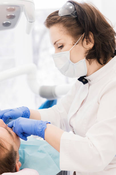 istock Aged man at the reception at the dentist 1151009264