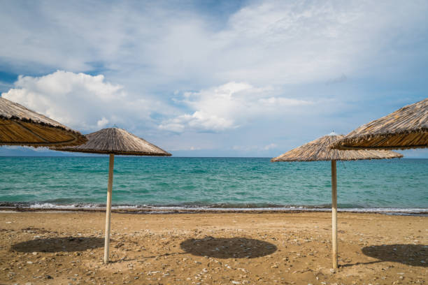 istock Sunshades on the Tsilivi Beach 1151010760