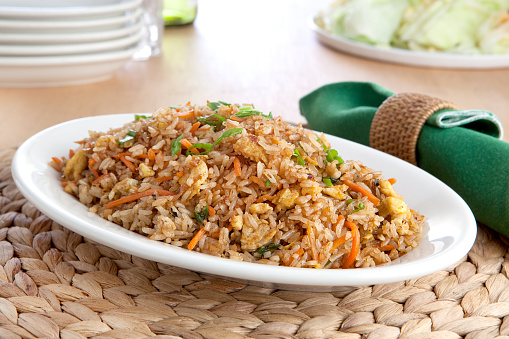 a plate of fried rice