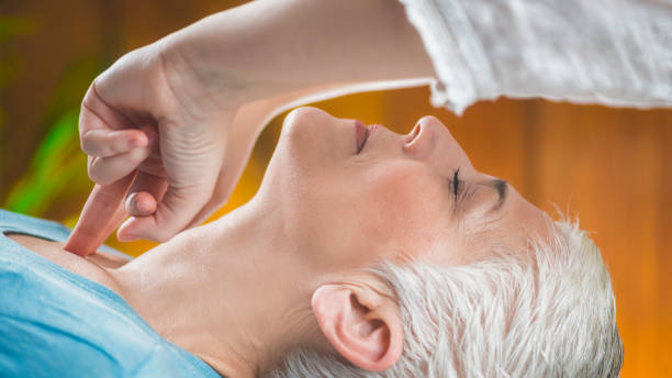 istock Facial Marma Therapy, Ayurveda Neck Massage (Kanth Marma) 1151014516