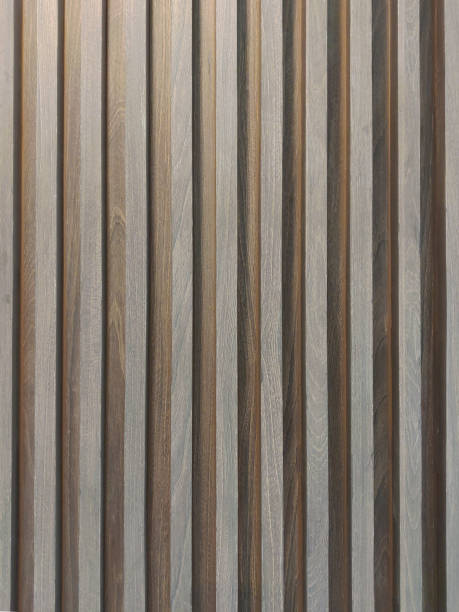 istock Wood panel wall or fence with groove background texture. 1151016587