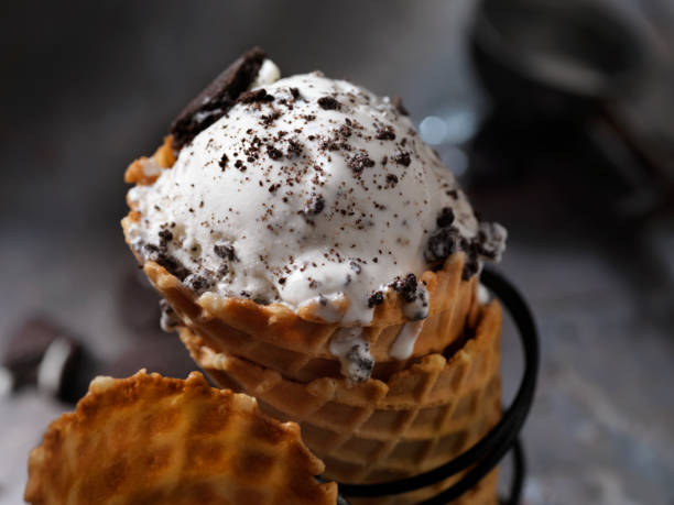 istock Cookies and Cream Ice Cream in a Waffle Cone 1151021562