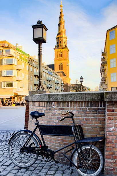 istock Old black bicycle in front of Vor Frelsers Kirke 1151027089