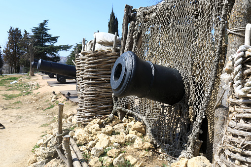 View of vintage bomb cannon, Malakhov Kurgan, Sevastopol