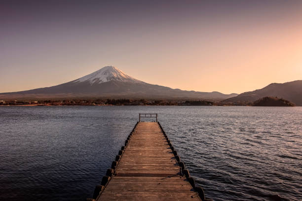 istock Japanese landscape at sunset 1151031941