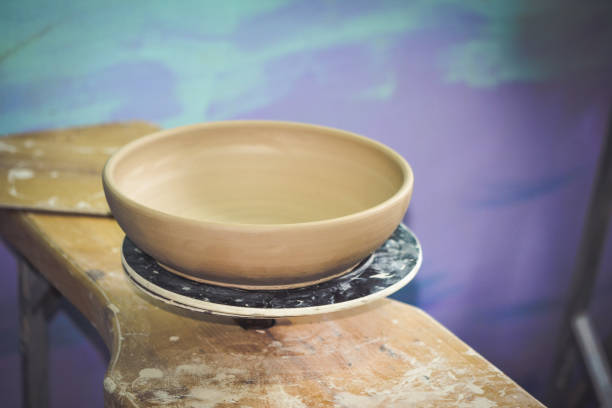 istock Ceramic clay products stand on the shelf close-up. 1151031984