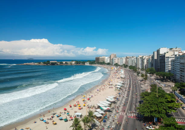 istock Copacabana Beach in Rio de Janeiro, aerial view 1151036383