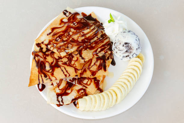istock Crispy homemade roti - flat bread - thai halal dessert 1151036482