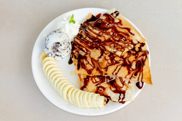 istock Crispy homemade roti - flat bread - thai halal dessert 1151036767