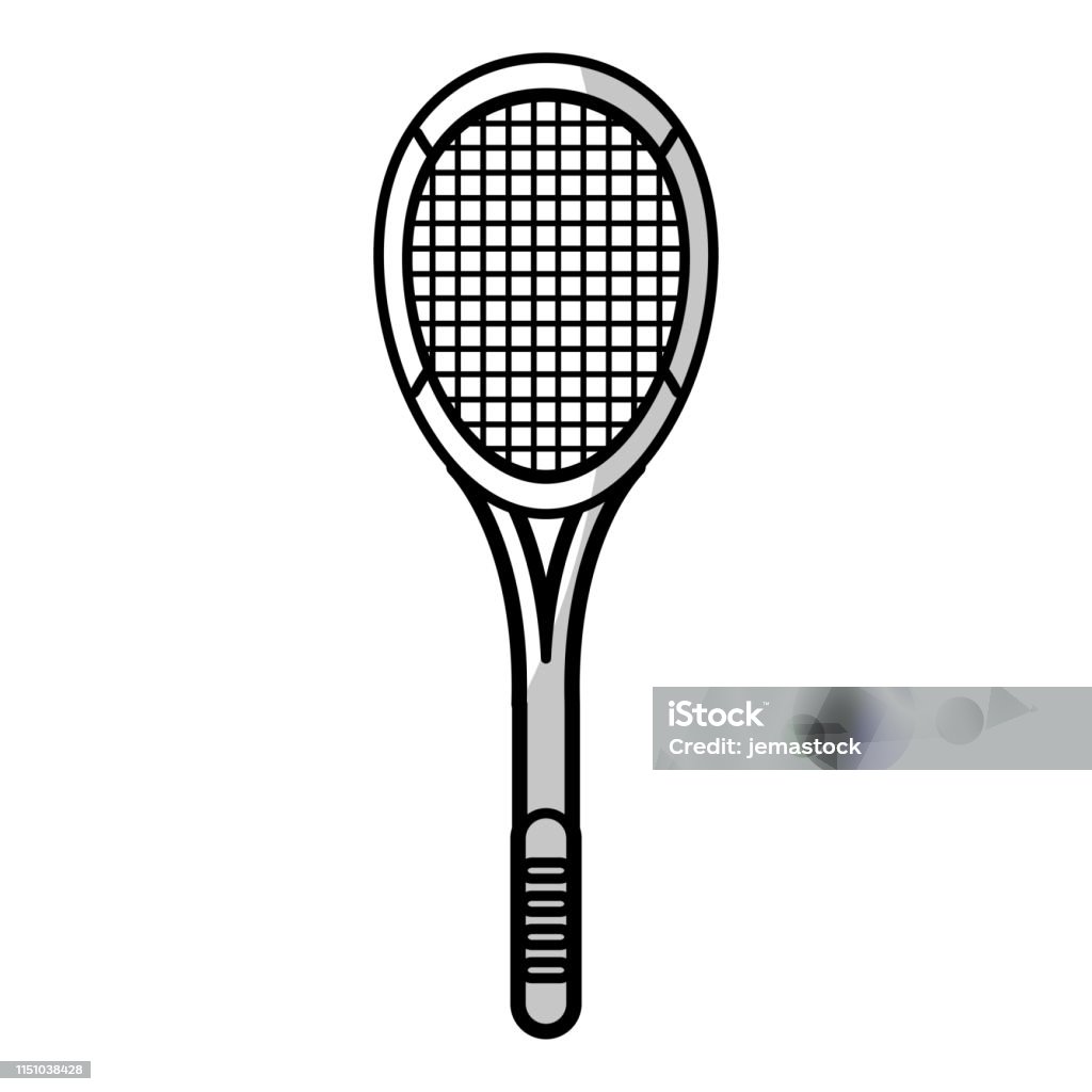Table Tennis Racket Drawing Shadow Racket Tennis Equipment Shadow Stock Illustration - Download Image Now ...