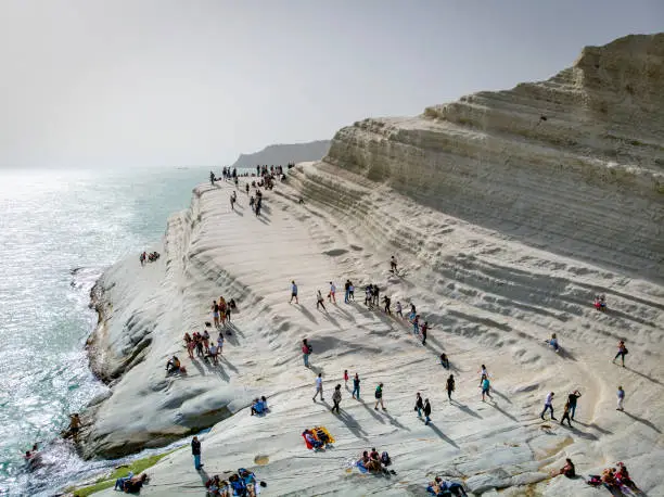 Photo of Aerial view of the cliff Scala Dei Turchi