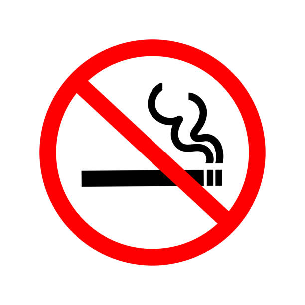 vector illustration icon, No-smoking sign vector illustration icon, No-smoking sign stop narcotics stock illustrations
