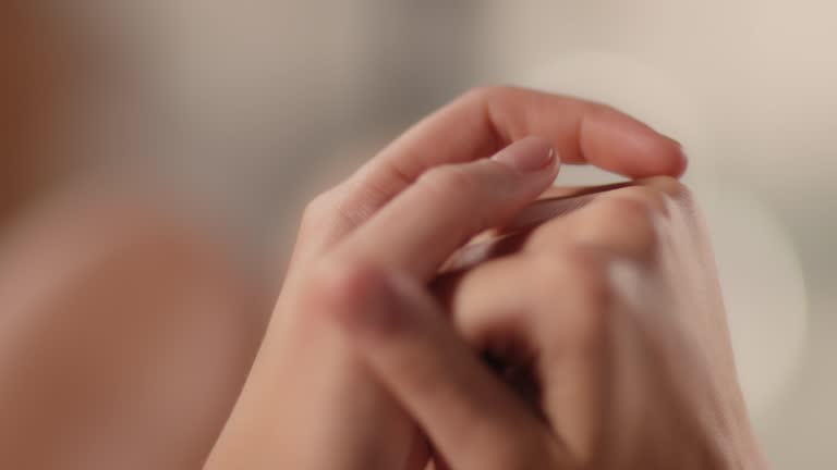 Close-up of woman with soft hands