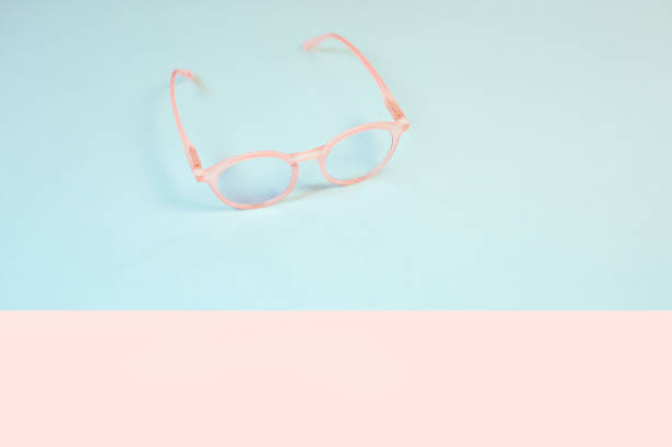 istock Blue-pink glasses with clear lenses 1151045014