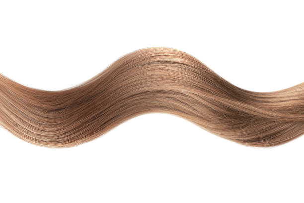 istock Brown shiny hair wave, isolated over white 1151046450