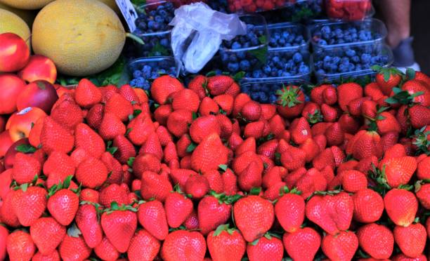 istock Colorful fresh fruit in Tangiers market 1151047023