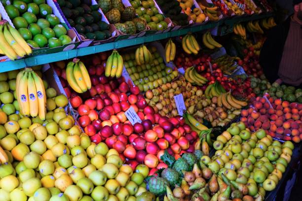 istock Colorful fresh fruit in Tangiers market 1151047028
